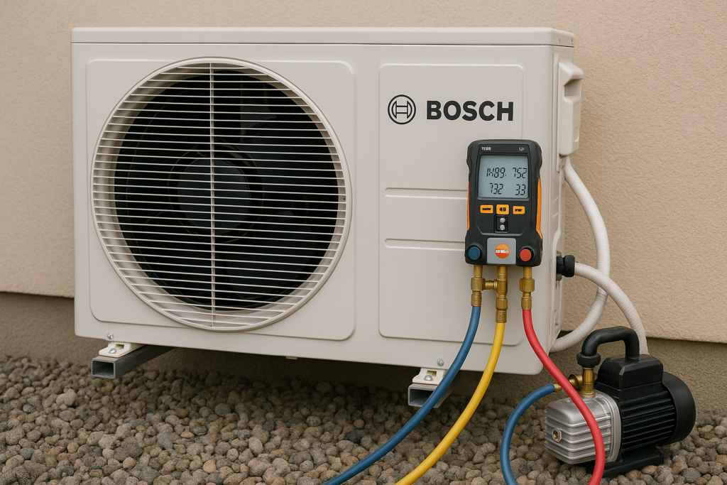Contrôle et mise en service d’une pompe à chaleur Bosch